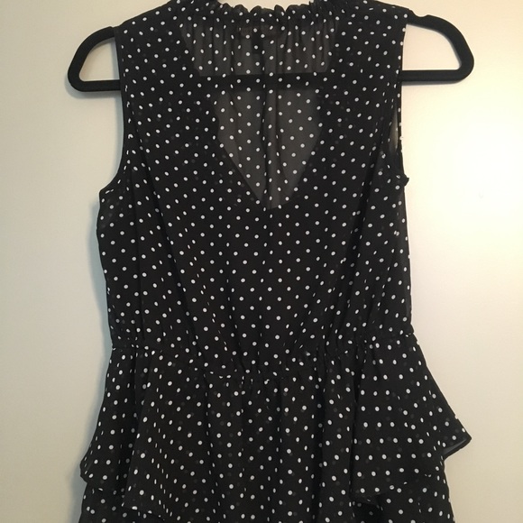 Cynthia Steffe Polka Dot Peplum Blouse - Picture 6 of 8